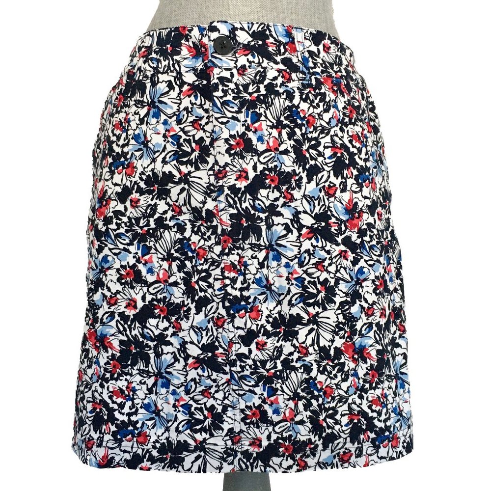 Women's Skort Shorts Floral Print Navy, Blue, Red